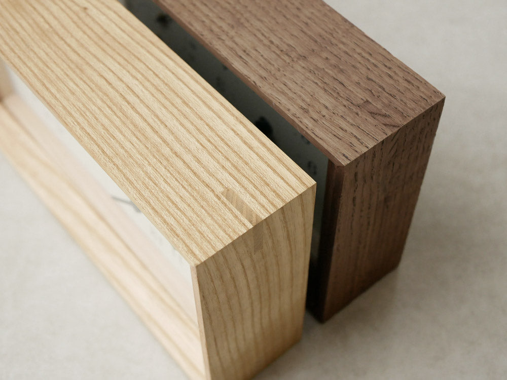 レムノス製フレーム温湿度計の外観