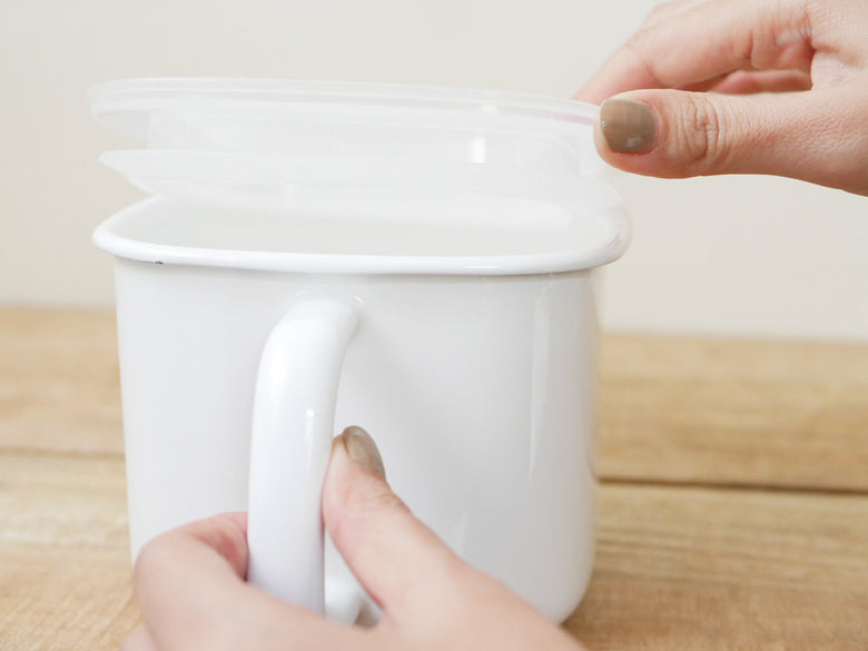 富士琺瑯の角型みそポット1.2リットル