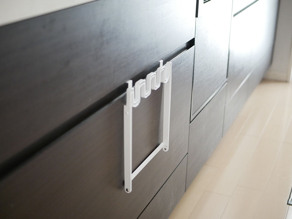 YAMAZAKI製スチールハンドル付きレジ袋ハンガー