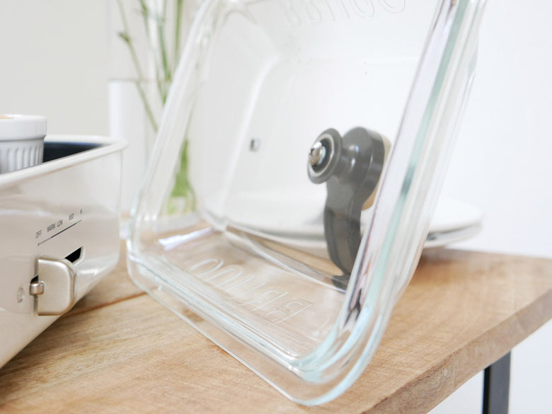 BRUNOのコンパクトホットプレート用グラスリッドとスタンドノブ