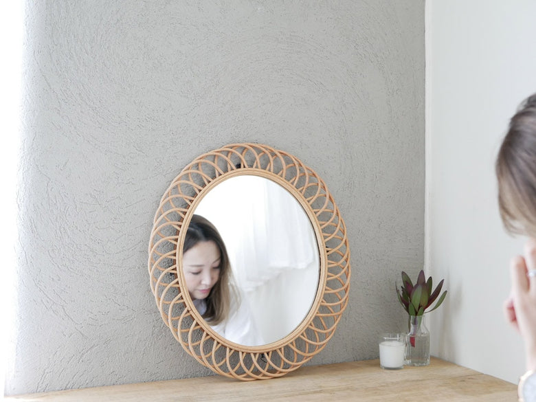 アデペシュのラタン「rotta」ミラー