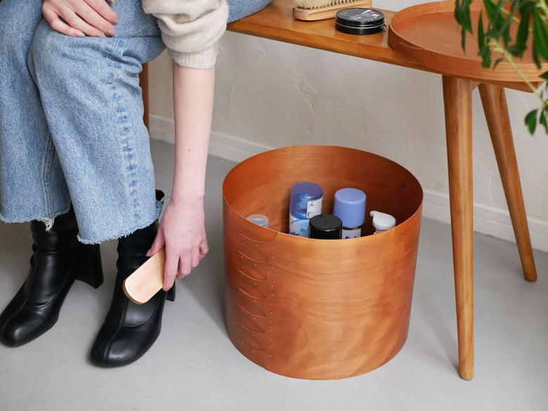 アクシス製チェリー材のハンドメイドシェーカーラウンドボックス