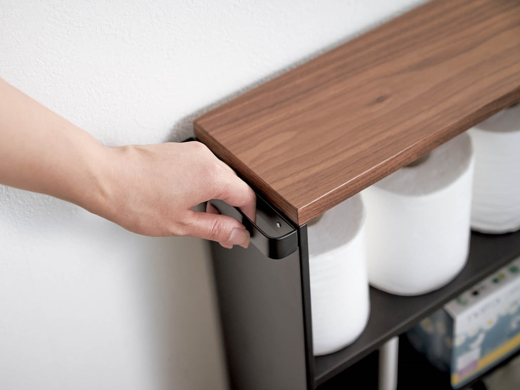 ヤマザキのハンドル付きスリムトイレラック