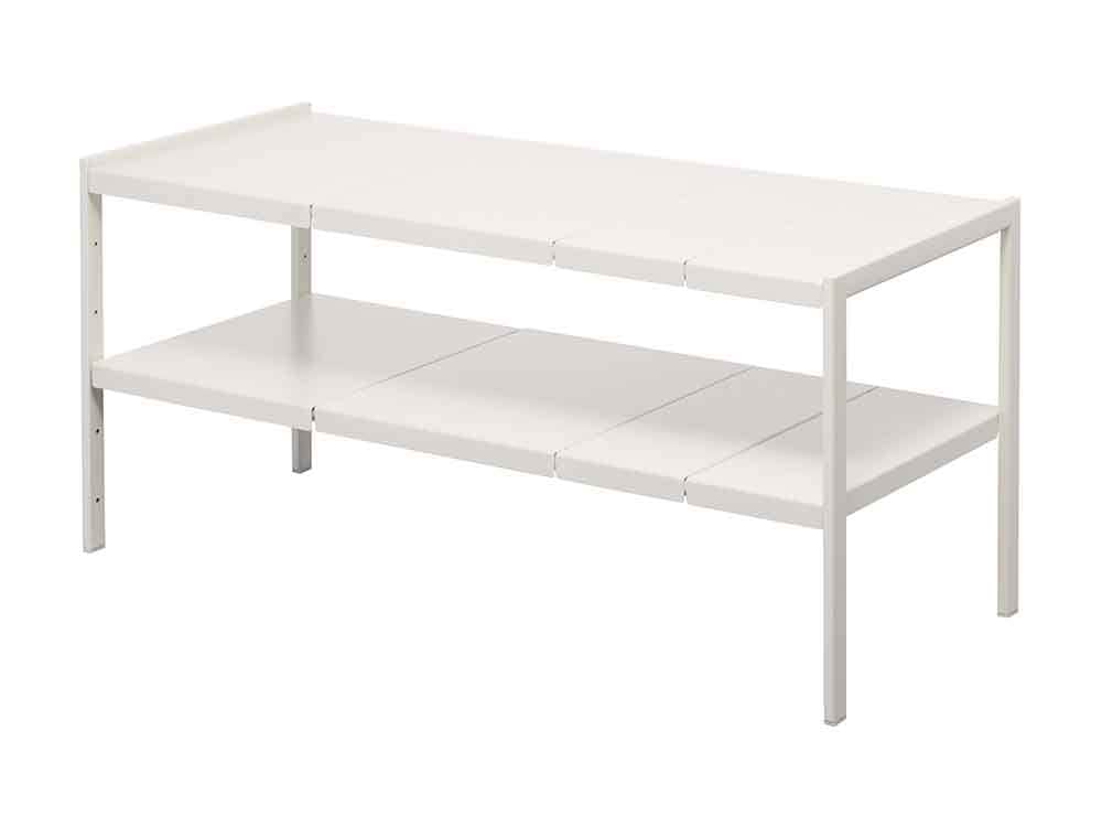 YAMAZAKIタワーの灰色2段伸縮シンク下ラック