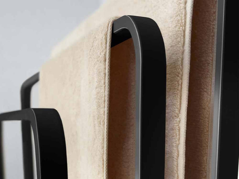 タワー製横掛け式3連バスタオルハンガー