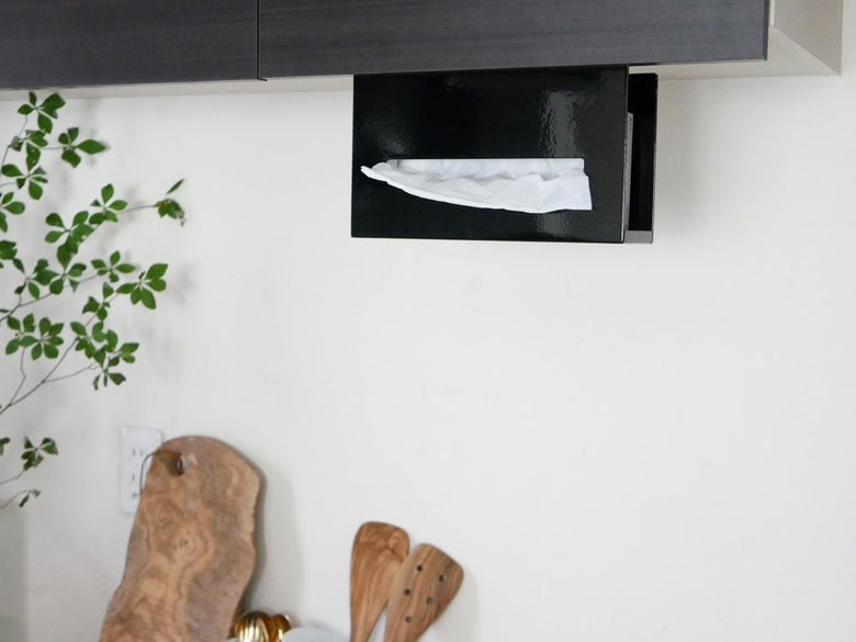 タワー製洗面戸棚下ペーパーボックスホルダー