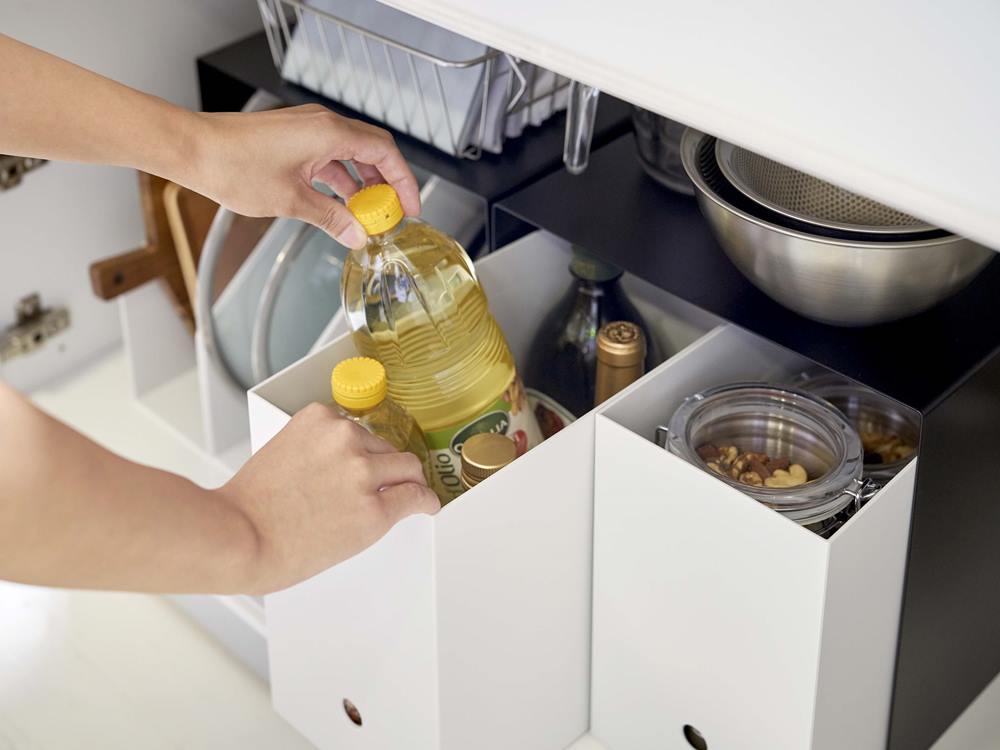 キッチン用タワー収納ボックス2個セット