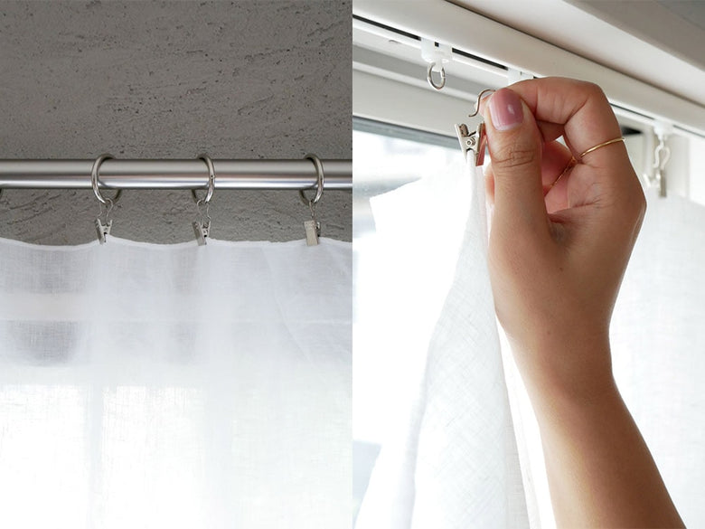 シルバーのカーテンクリップ6個セット