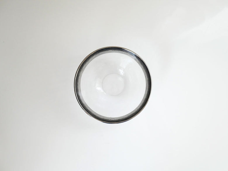 DULTON製銀色ソーダガラスのオーボボウル