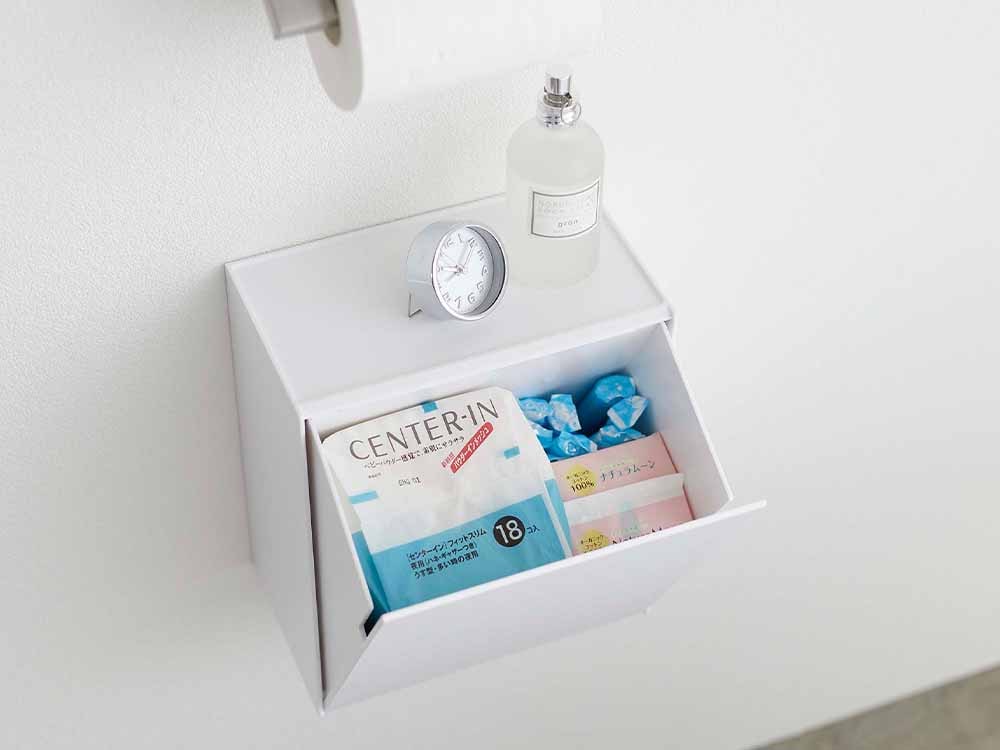 YAMAZAKIタワーウォールトイレポットと収納ケース