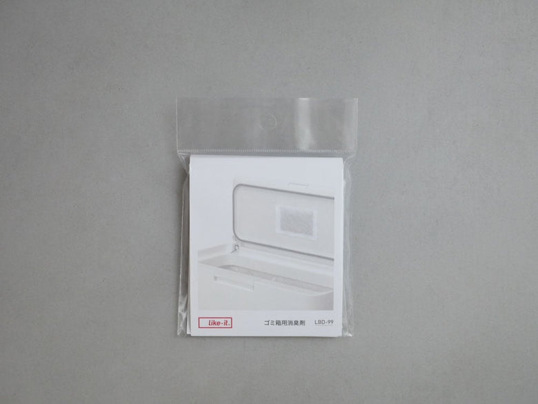 like-itブランドの銀色プラスチック製ゴミ箱用消臭剤2個セット