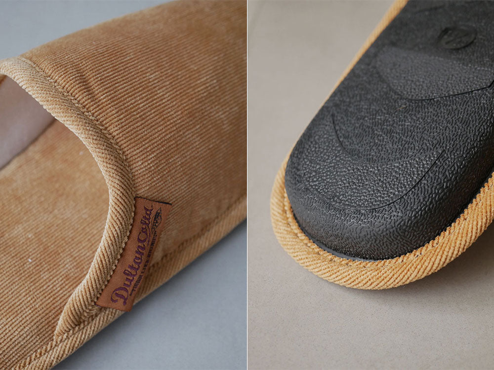 レディースベージュのDULTONコーデュロイスリッパ