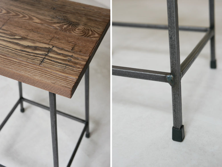 a.depecheブランドのアイアンと木材のスツール