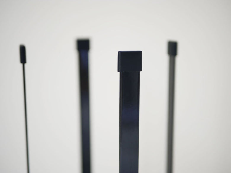 YAMAZAKI製タワーポリ袋エコホルダー、スチール製本体とシリコンキャップ付き