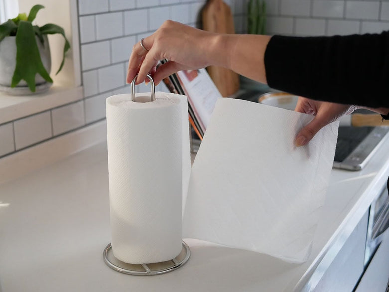 SALUSセイラス製デイリーペーパーホルダー。18-8ステンレス製のトイレットペーパー用シリンダーホルダー