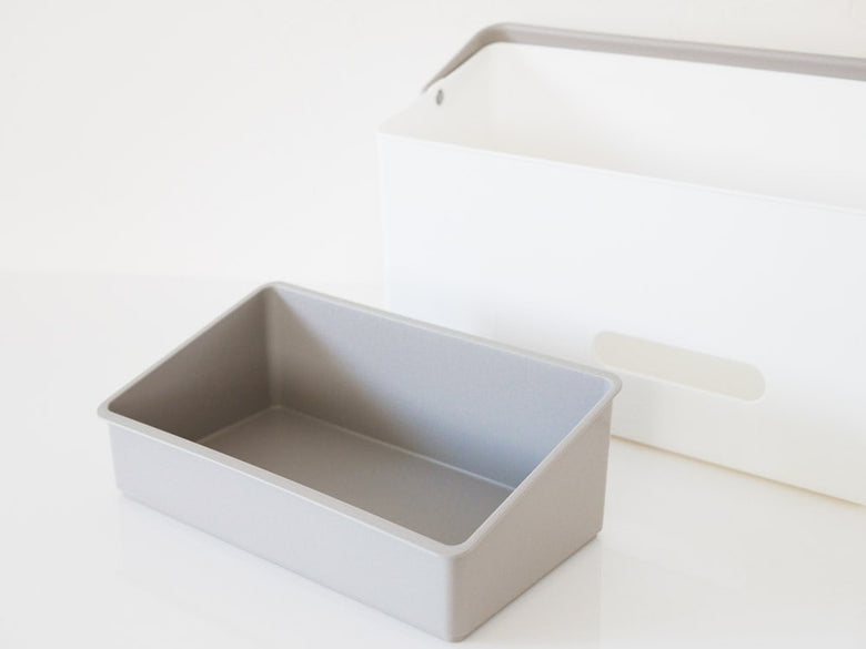 ライクイットのデイリーケアオーガナイザー 蓋付きオフィスボックス