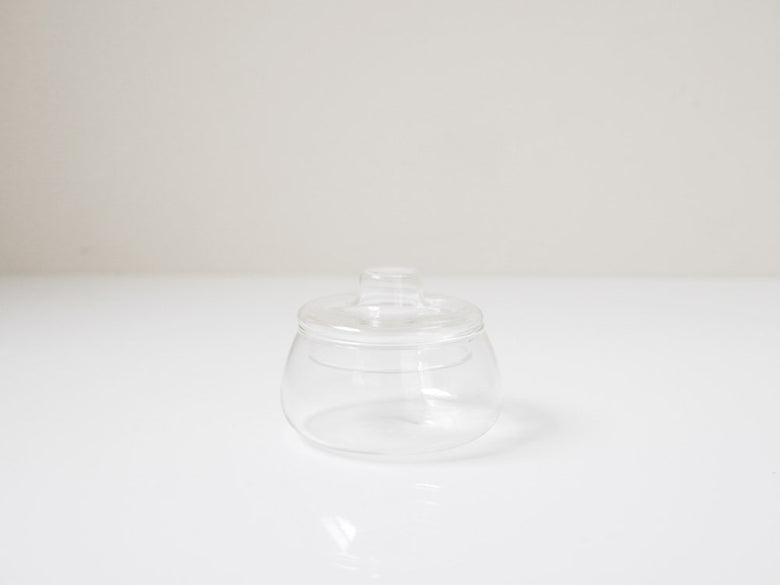 キントーUNITEAの透明ガラスシュガーポット