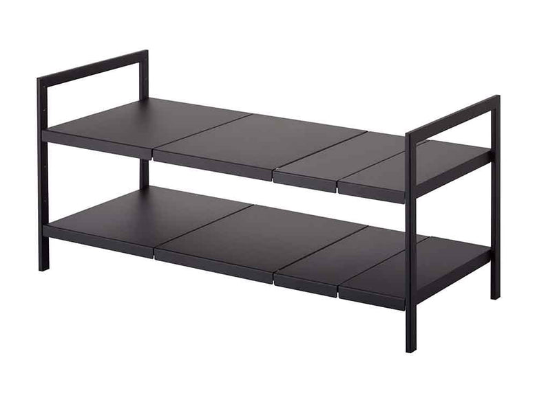 スチール製伸縮シンク下ラックに観葉植物