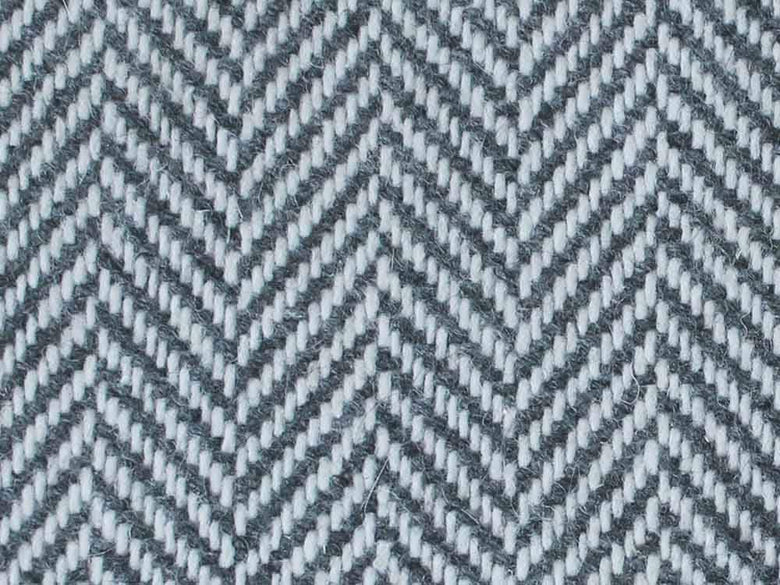 ヘリンボーン模様の銀色ウールダイニングチェア