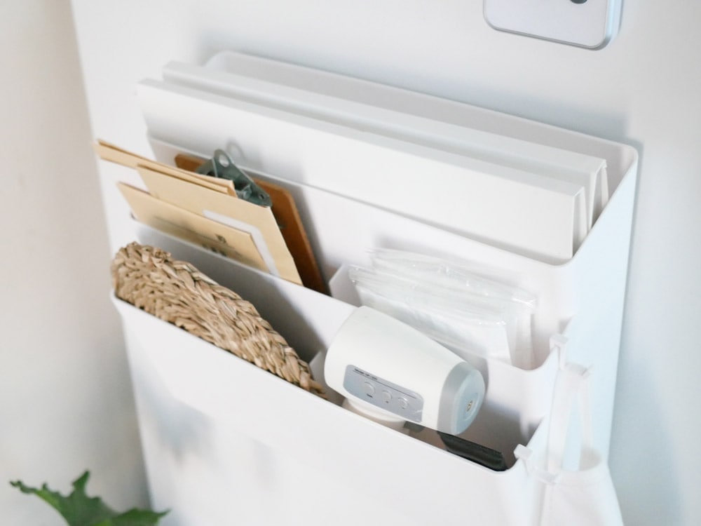 タワー冷蔵庫横用マグネット3段収納ポケット