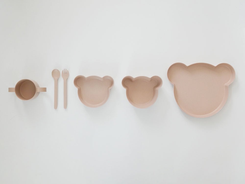 白い【tak.】ビオキッズディッシュマグ