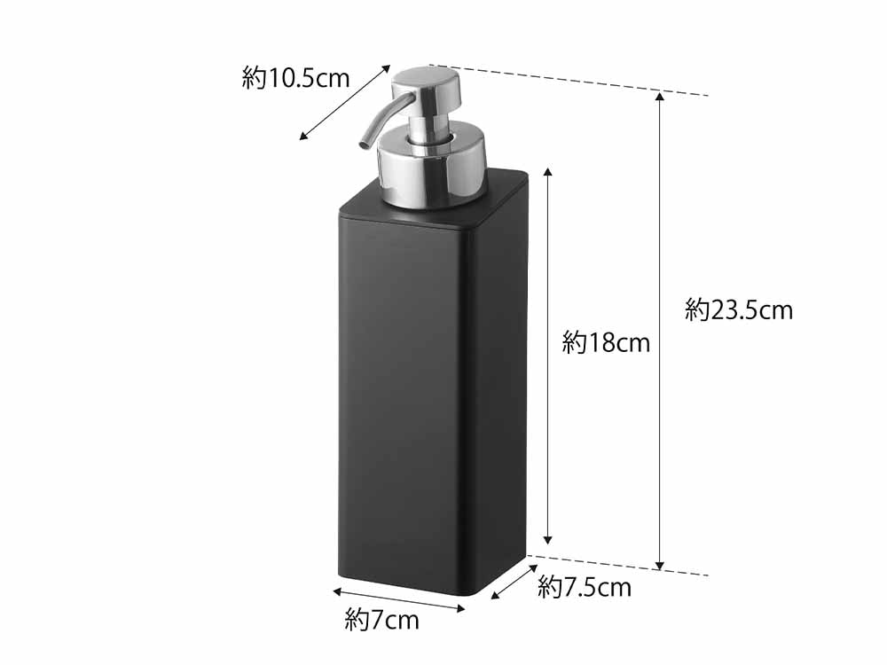 YAMAZAKIタワー製白色石鹸ディスペンサーと洗面台