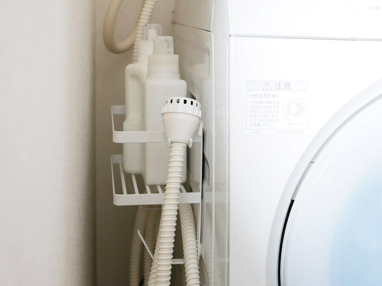 タワー ホースホルダー付き洗濯機横マグネットラック