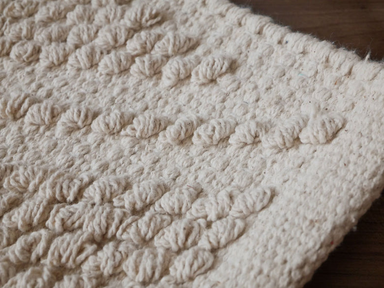 Horn Please MADEのダイヤチェック柄100％コットンフロアマット