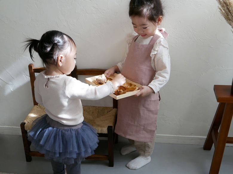 Magic Linenキッズ用ヨーロピアンリネンエプロン