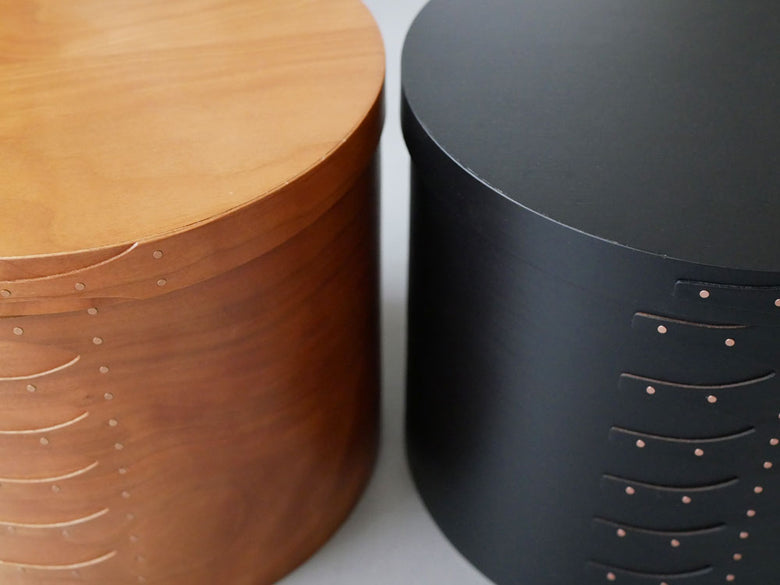 アクシス製手作りチェリー材シェーカーラウンドボックス