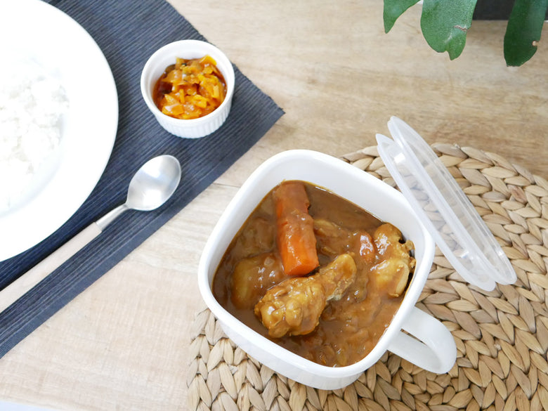 富士琺瑯製角型みそポットの写真