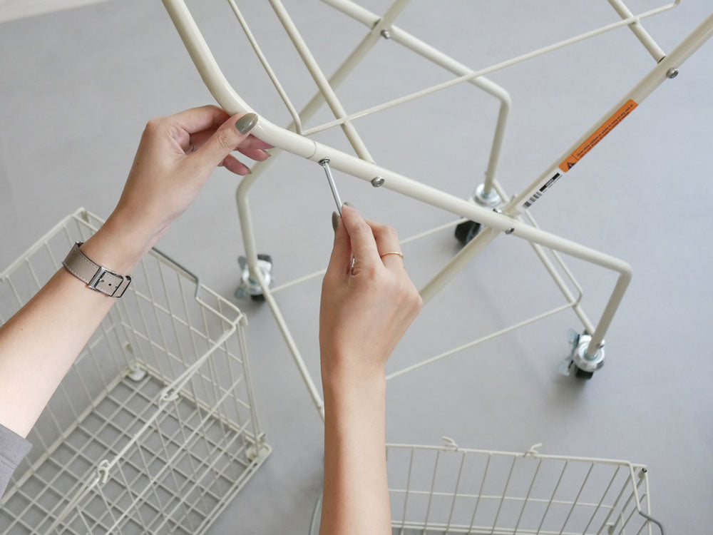 DULTONダルトンのスチール製二段ランドリートローリー