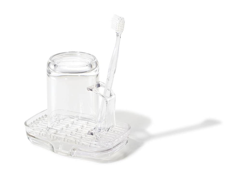 like-itシンクキャディに歯ブラシや用品が置かれた様子