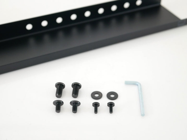 銀色のスチール製スマートテレビ裏ラック