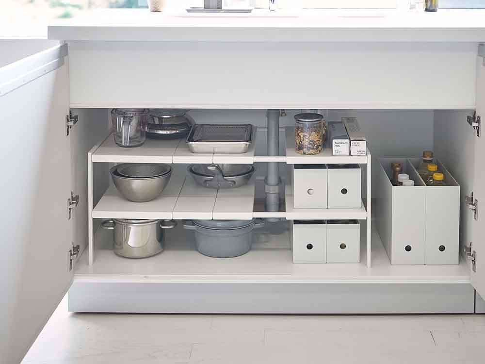 YAMAZAKIタワーの2段伸縮シンクラック 鋼製