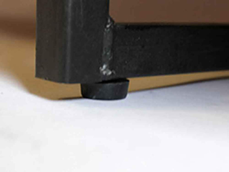 灰色の金属脚を持つオーク木製スライドガラスキャビネット