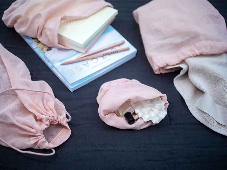 ザ・オーガニックカンパニー製ピンクのマルチサイズバッグセット