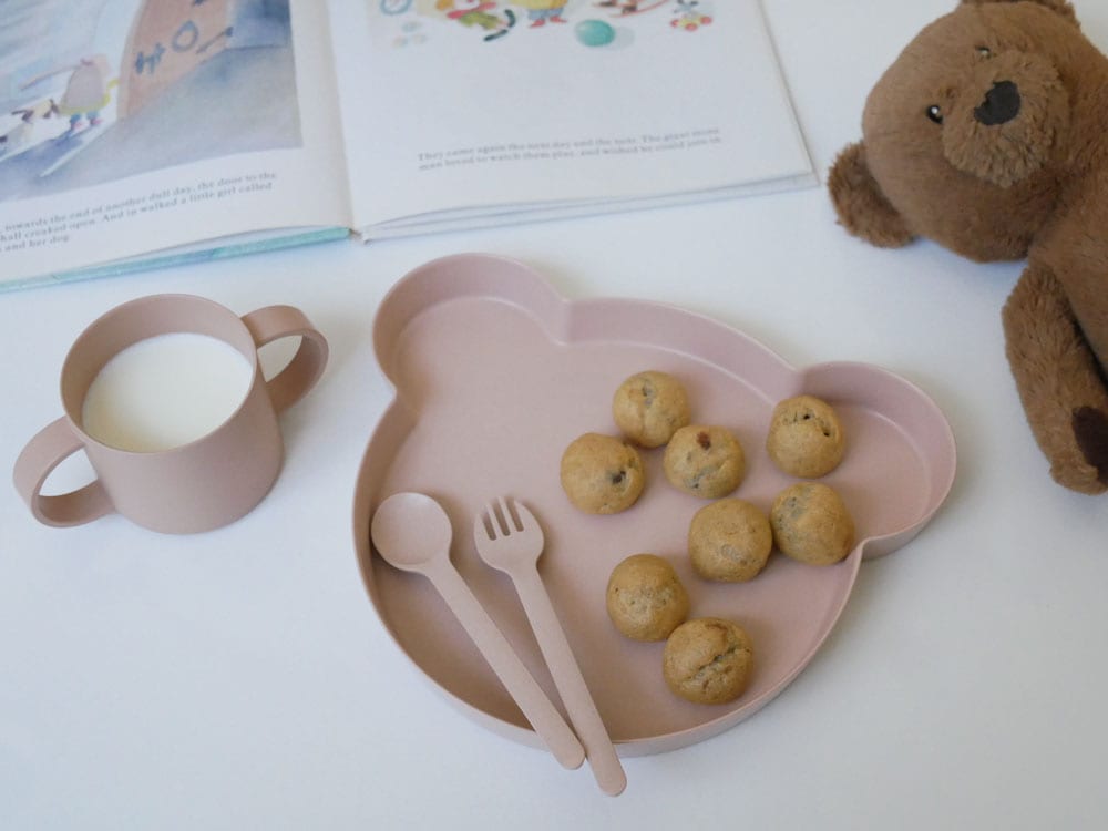 ビオキッズカトラリーとテディベアのセット