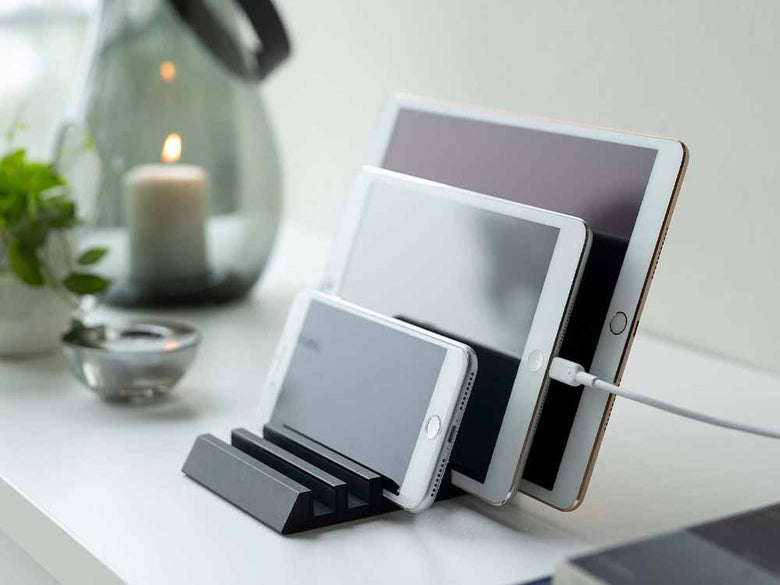 YAMAZAKIタワー型タブレットスタンド6台収納