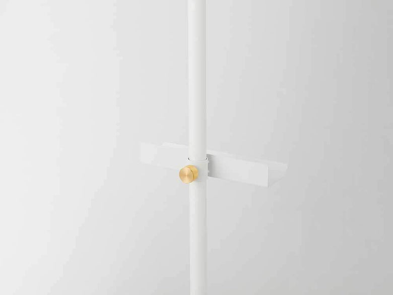 鉄と真鍮製のドローアラインブックスタンド