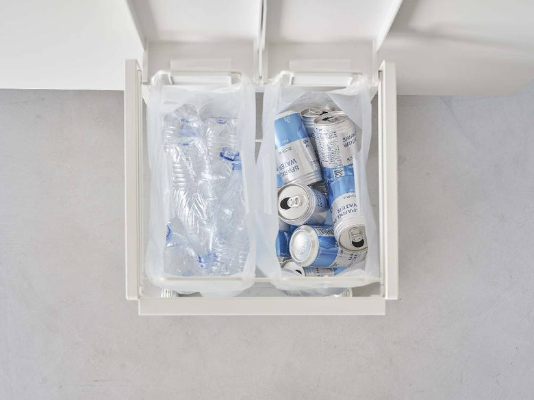 タワー蓋付き目隠し分別ダストワゴン