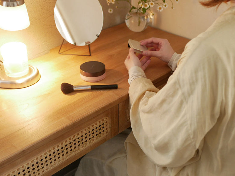 Sunflower Rattanとチーク木の100cmコンソールデスク