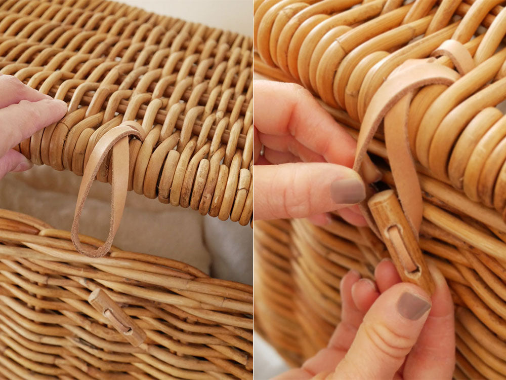 Creerクレエのラタン脚付き収納バスケット