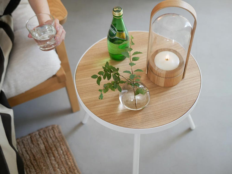 山崎実業 タワーサイドテーブル 丸型