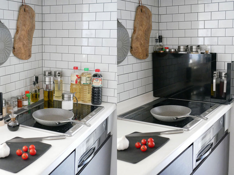 タワーの隠せる調味料ラック スチール製