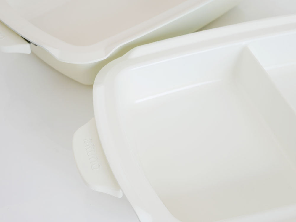 BRUNOグランデサイズ用仕切り鍋とグリルプレート、深鍋のセット