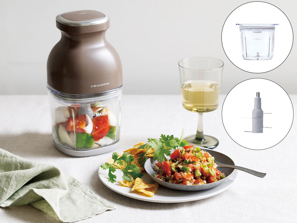 《セット》【recolte/レコルト】コードレス カプセルカッターボンヌ（専用カップ&カバー+専用ブレード）