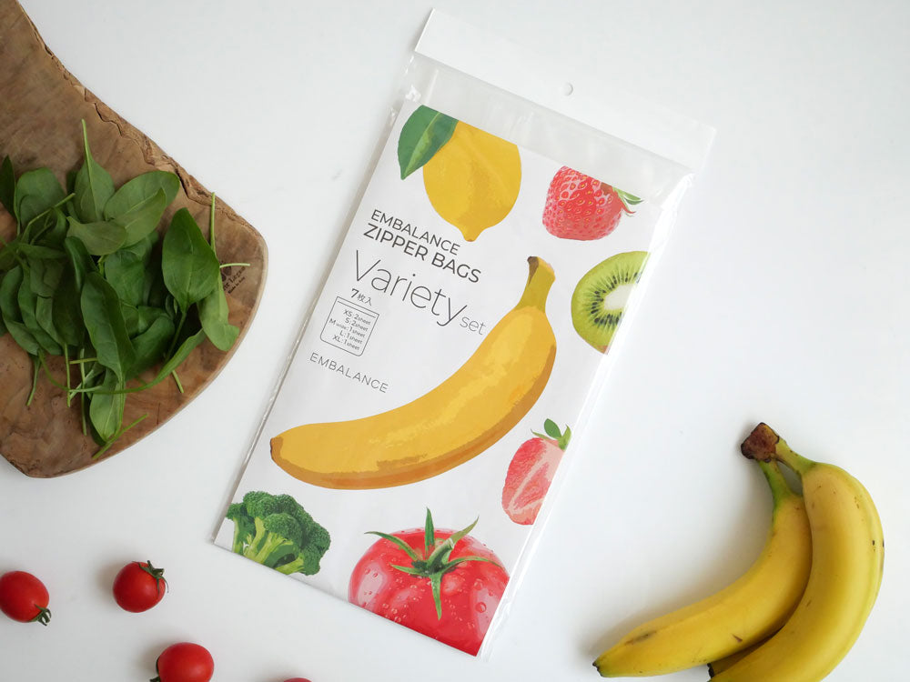 《Hinata Life特別セットC》【EMBALANCE/エンバランス】電子レンジにも使える 食材を美味しく保つ保存容器 レクタングルコンテナ＋ジッパーバッグ4点セット