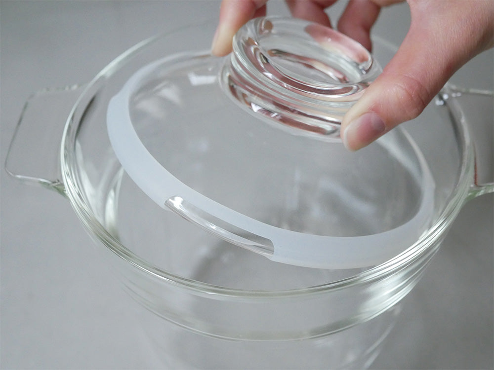 HARIOの一膳屋、耐熱ガラス製で電子レンジ対応のスープボウルと蓋