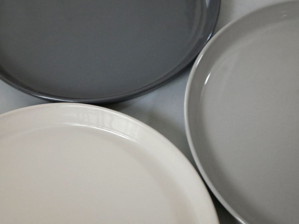 モヘイム製の灰色せっきプレートセット、直径260mm、210mm、150mm、ベトナム製手作り陶器